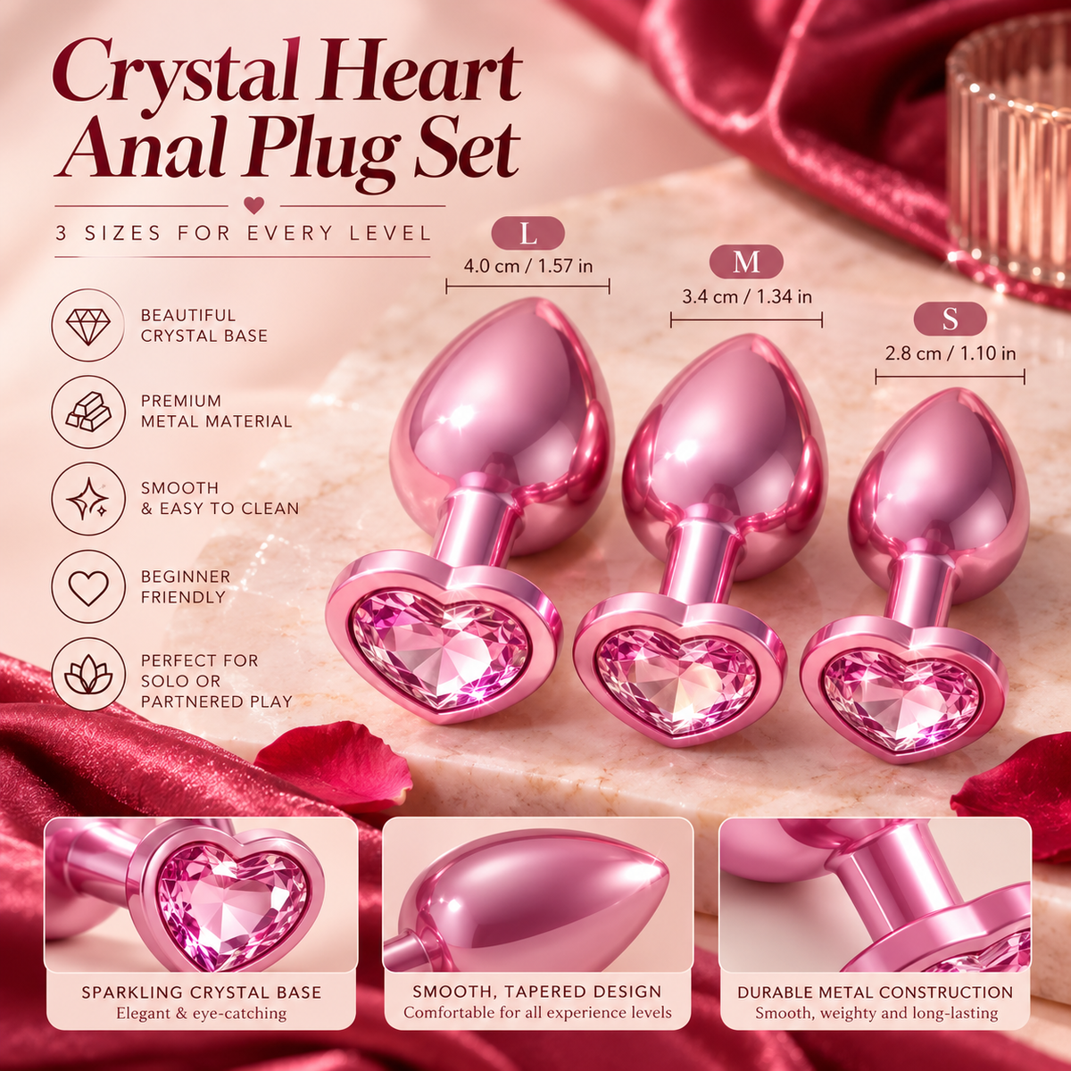 Pink Crystal Anal Plug