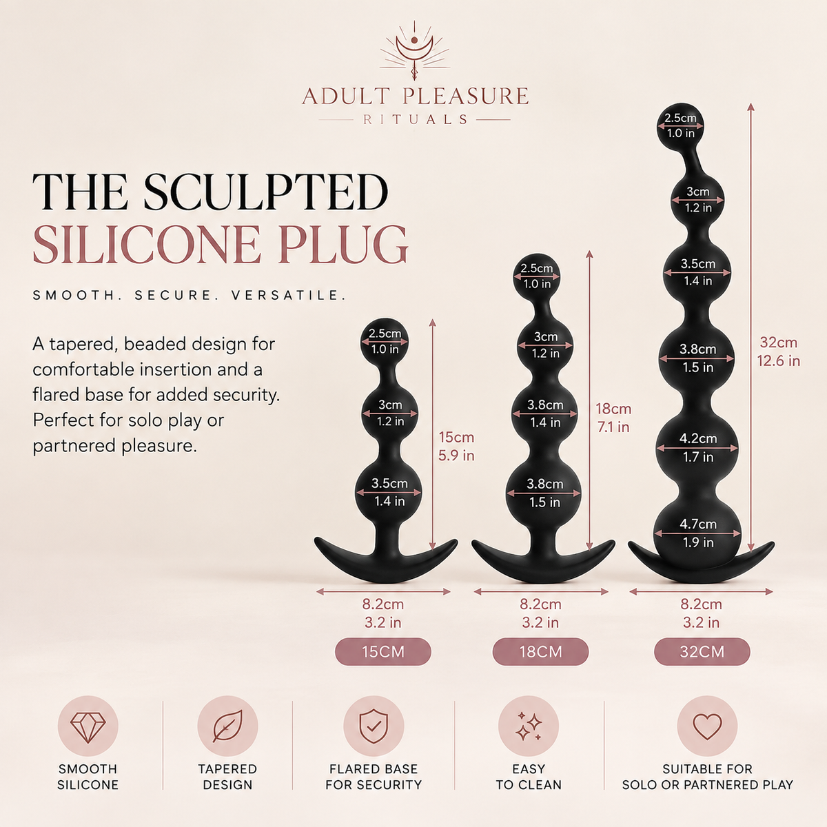 Sculpted Silicone Anal Plug